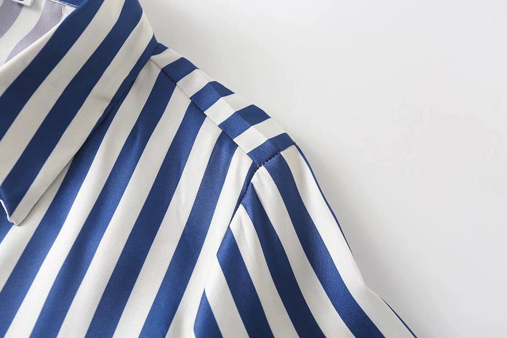ZARA Spring Long Sleeve Striped Shirt Dress Slim Fit